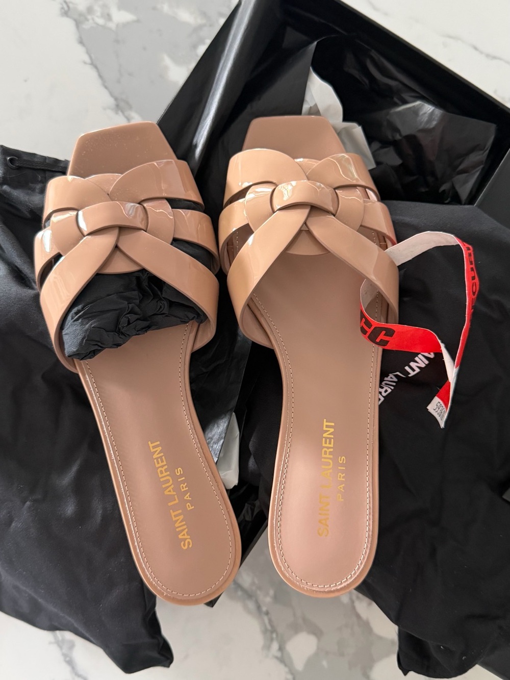 Saint Laurent Nude tribute Slide Sandals